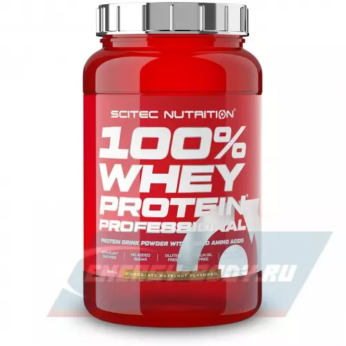  Scitec Nutrition 100% Whey Protein Professional Шоколад - Фундук, 920 г