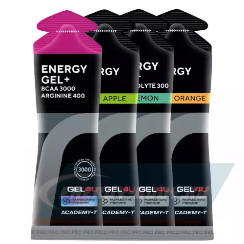 Энергетический гель GEL4U Energy Gel 4 вкуса, 4 х 60 г