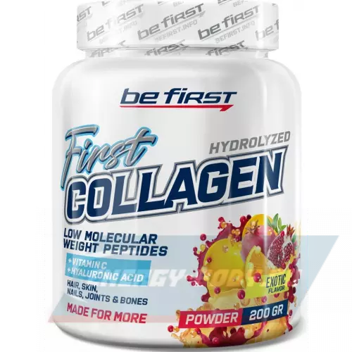 COLLAGEN Be First First Collagen + hyaluronic acid + vitamin C (коллаген с гиалуроновой кислотой и витамином С) Экзотик, 200 г