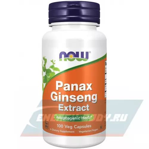  NOW FOODS Panax Ginseng 500 mg 100 веган капсул