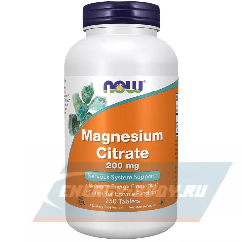  NOW FOODS Magnesium Citrate 200 mg 250 таблеток