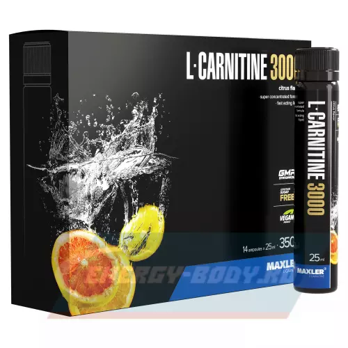 L-Карнитин MAXLER L-Carnitine 3000 Цитрус, 14 x 25 мл