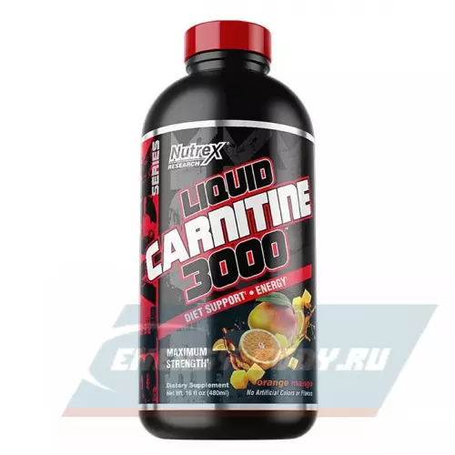 L-Карнитин NUTREX Liquid Carnitine 3000 Апельсин-Манго, 480 мл