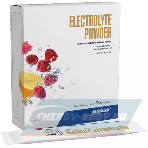  MAXLER Electrolyte Powder Лимон - Малина, 15 х 6,8 г