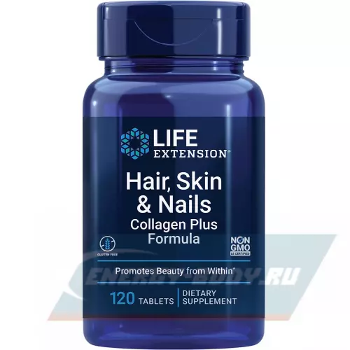  Life Extension Hair, Skin & Nails Collagen Plus Formula 120 таблеток