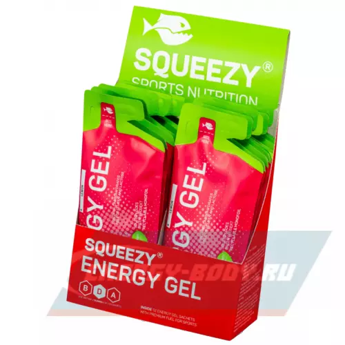 Энергетический гель SQUEEZY ENERGY GEL no caffeine Mix, 33 г x 12 саше