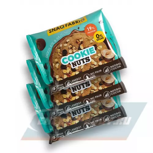 Батончик протеиновый SNAQ FABRIQ Cookie Nuts Шоколадное с фундуком, 3 х 40 г