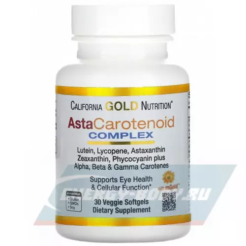  California Gold Nutrition AstaCarotenoid Complex 30 веган капсул