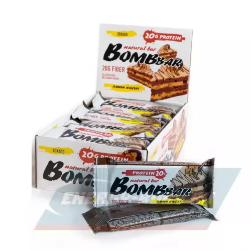 Батончик протеиновый Bombbar Protein Bar Датский бисквит, 20 x 60 г