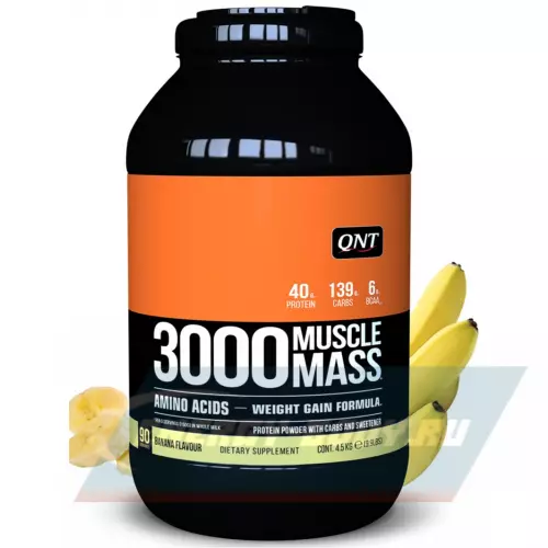 Гейнер QNT MUSCLE MASS 3000 Банан, 4500 г