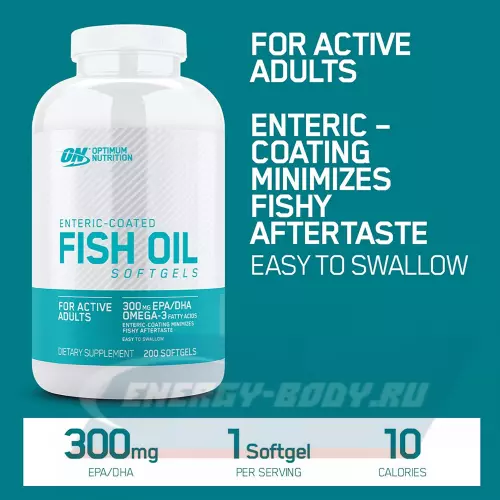 Omega 3 OPTIMUM NUTRITION Fish Oil softgels Нейтральный, 100 капсул