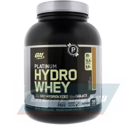  OPTIMUM NUTRITION Platinum Hydro Whey Шоколад-Арахис, 1590 г