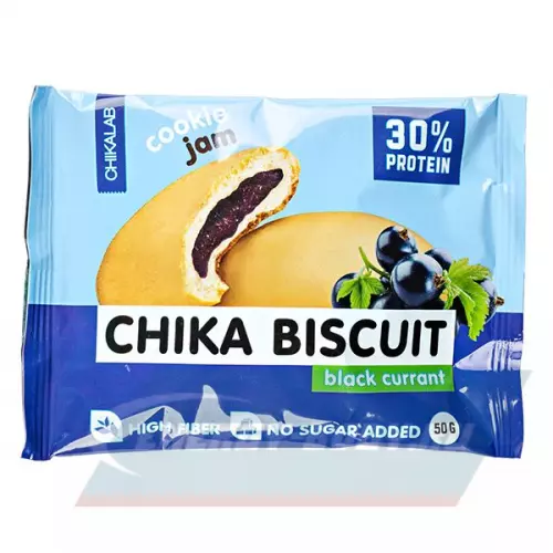 Батончик протеиновый Chikalab Бисквитное печенье Chika Biscuit Черная смородина, 50 г