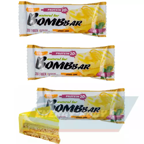 Батончик протеиновый Bombbar Protein Bar Лимонный торт, 3 x 60 г