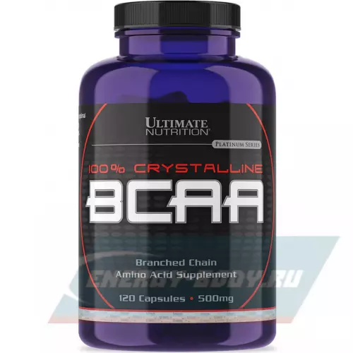 ВСАА Ultimate Nutrition 100% Crystalline BCAA 500mg 120 капсул