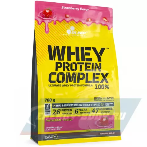 Протеин OLIMP WHEY PROTEIN COMPLEX 100% Клубника, 700 г