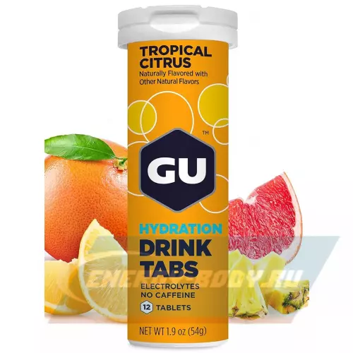  GU ENERGY GU HYDRATION DRINK TABS тропический цитрус, 8 туб