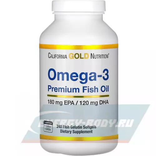 Omega 3 California Gold Nutrition Omega-3 Premium Fish Oil 240 капсул