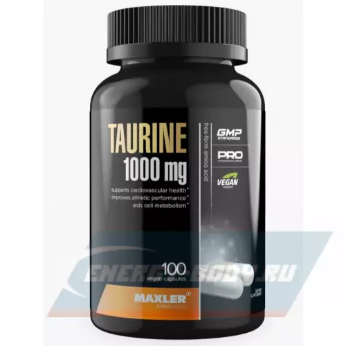 Аминокислотны MAXLER Taurine 1000 mg 100 вегетарианских капсул