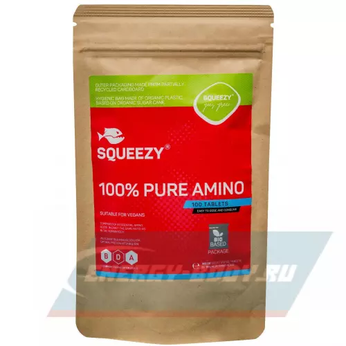 Аминокислотны SQUEEZY SQUEEZY 100% PURE AMINO нейтральный, 100 таблеток