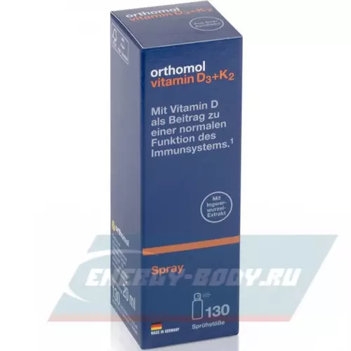  Orthomol Vitamin D3+К2 Апельсин-Мята, 20 мл