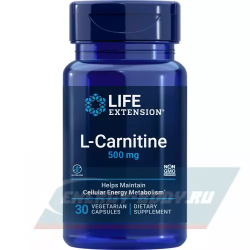 L-Карнитин Life Extension L-Carnitine 500 mg 30 капсул