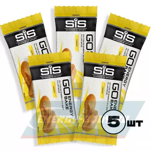 Батончик энергетический SCIENCE IN SPORT (SiS) GO Energy Bake Лимон, 5 x 50 г