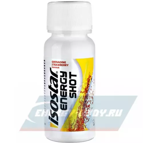 Предтерник ISOSTAR Energy Shot Клубника и гренадин, 1 бутылка 60 г