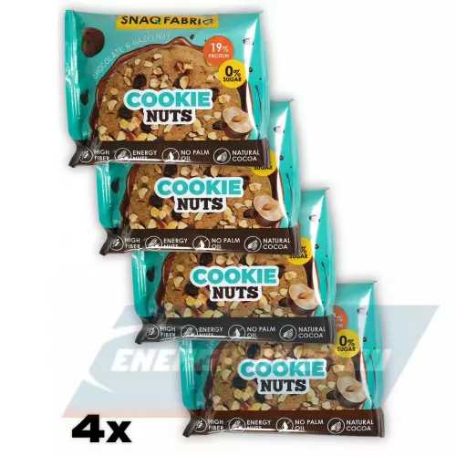 Батончик протеиновый SNAQ FABRIQ Cookie Nuts Шоколадное с фундуком, 4 х 35 г