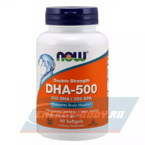 Omega 3 NOW FOODS DHA - 500 мг 90 Гелевые капсулы