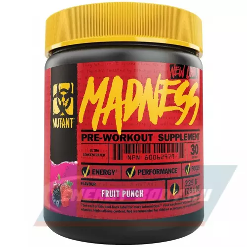 Предтерник Mutant Mutant Madness Фруктовый пунш, 225 г