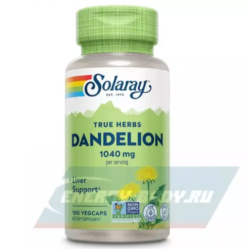  Solaray Dandelion Root 1040mg 100 веган капсул