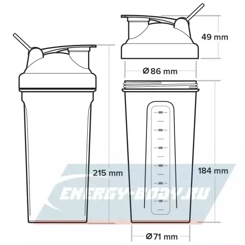  Be First TS1356 с шариком Без Логотипа 600 мл, Серый