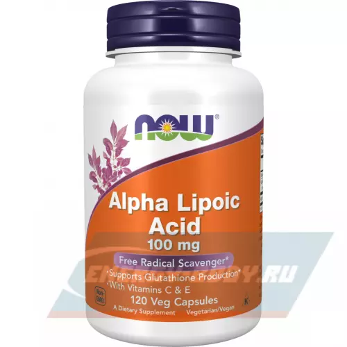  NOW FOODS Alpha Lipoic Acid 100 mg 120 веган капсул