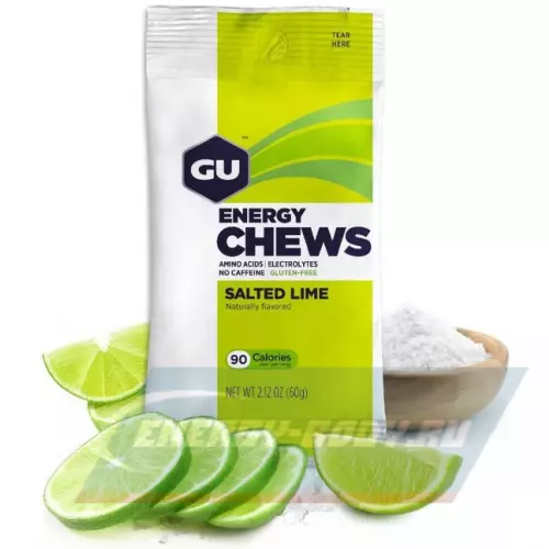 Энергетик GU ENERGY Мармеладки GU Energy Chews Соленый лайм, 12 x 8 конфет