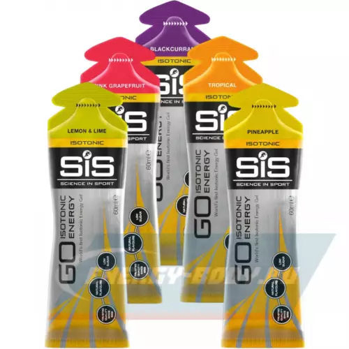 Энергетический гель SCIENCE IN SPORT (SiS) GO Isotonic Energy Gels Микс, 5 x 60 мл Микс