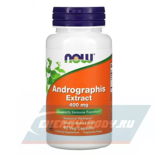  NOW FOODS Andrographis extract 400 mg 90 вегетарианских капсул