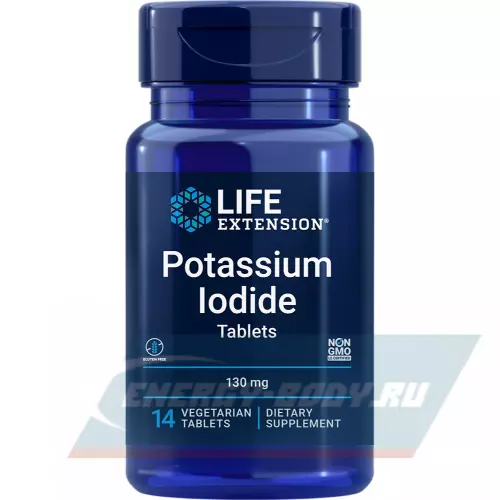 Минералы Life Extension Potassium Iodide Tablets 130 mg 14 таблеток