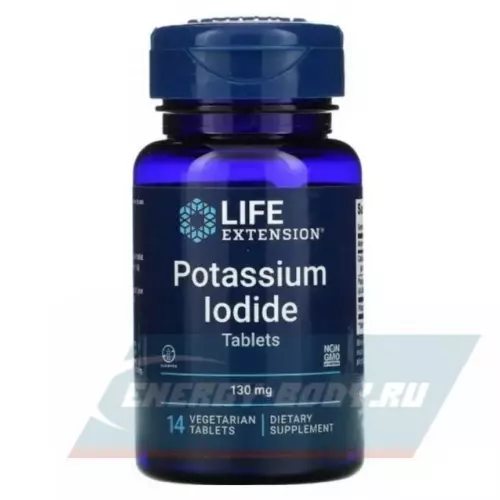 Минералы Life Extension Potassium Iodide Tablets 130 mg 14 вегетарианских таблеток