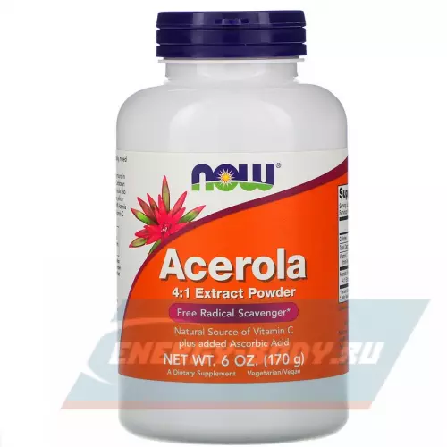  NOW FOODS Foods Acerola 4-1 Extract Powder 170 г