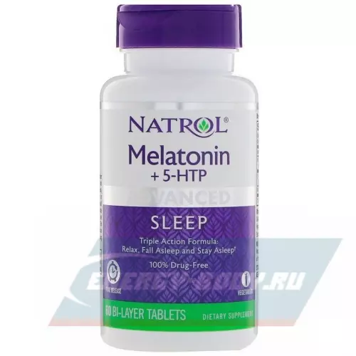  Natrol Melatonin 6 mg + 5-HTP 50 mg 60 таблеток