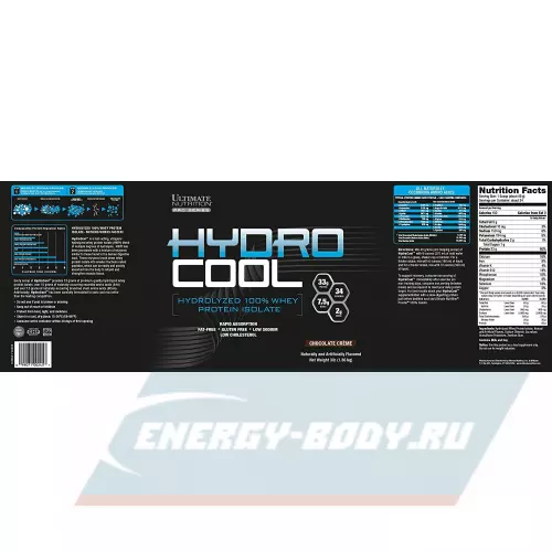  Ultimate Nutrition Hydro Cool Protein Isolate Шоколадный крем, 1360 г