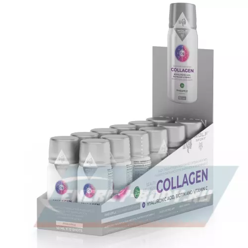 COLLAGEN WolfSport Вкусный коллаген Ананас, 12х50 мл