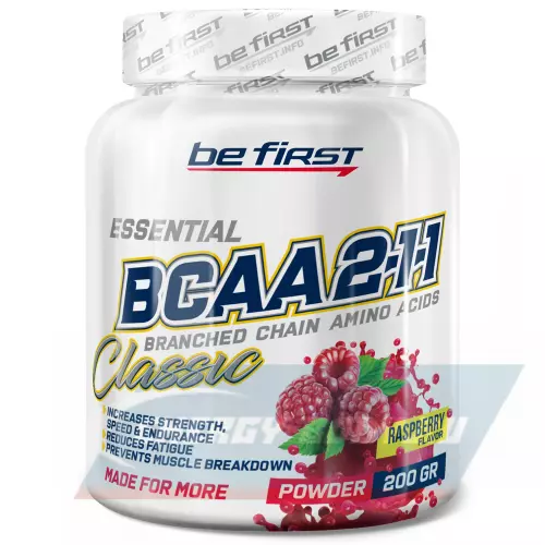 ВСАА Be First BCAA Classic Powder 2:1:1 Малина, 200 г
