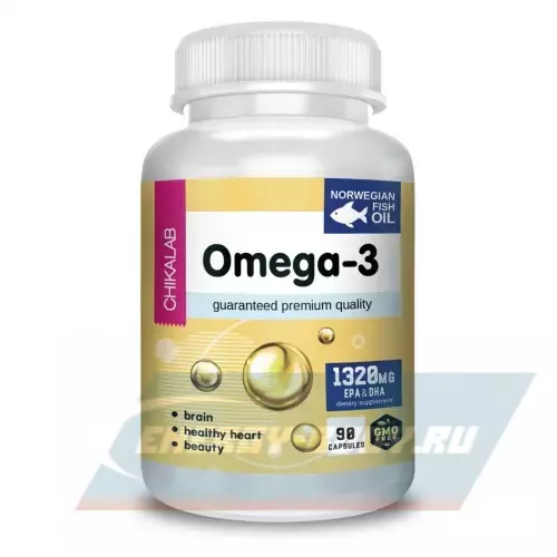 Omega 3 Chikalab Omega-3 Нейтральный, 90 капсул