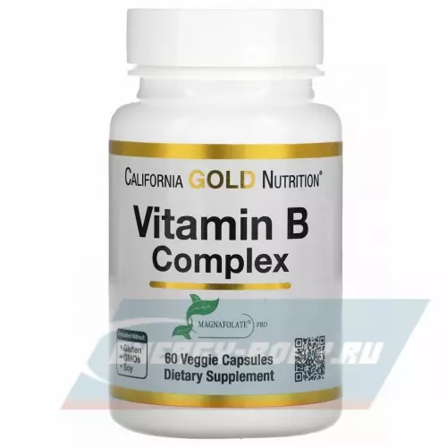  California Gold Nutrition Vitamin B Complex 60 веган капсул