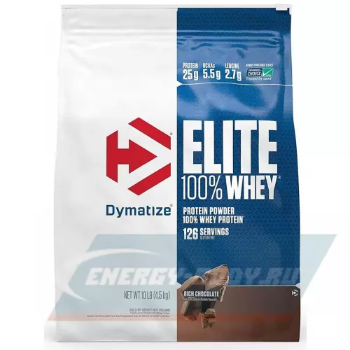  DYMATIZE Elite Whey 100% Шоколад, 4500 г