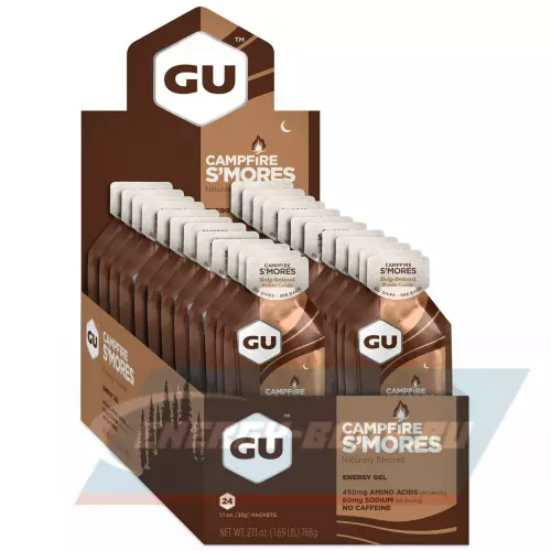 Энергетический гель GU ENERGY GU ORIGINAL ENERGY GEL no caffeine Воздушное печенье, 24 стика x 32 г