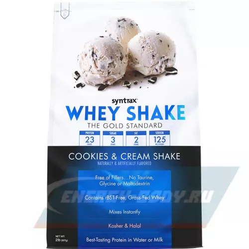  SYNTRAX Whey Shake Коктейль с печеньем и сливками, 907 г