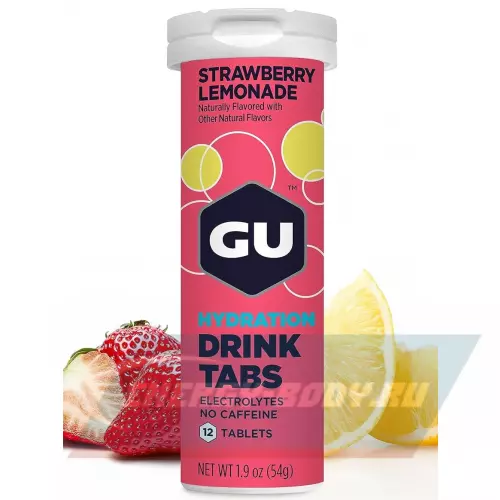  GU ENERGY GU HYDRATION DRINK TABS Клубничный лимонад, 8 туб